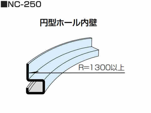 リングホーマー　アール曲加工　部材　NC-250型　円形ホール内壁