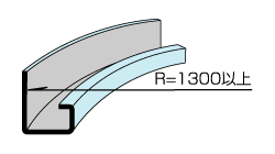 リングホーマー　アール曲加工　部材　K-101型　アーチ型天井用（横内曲）